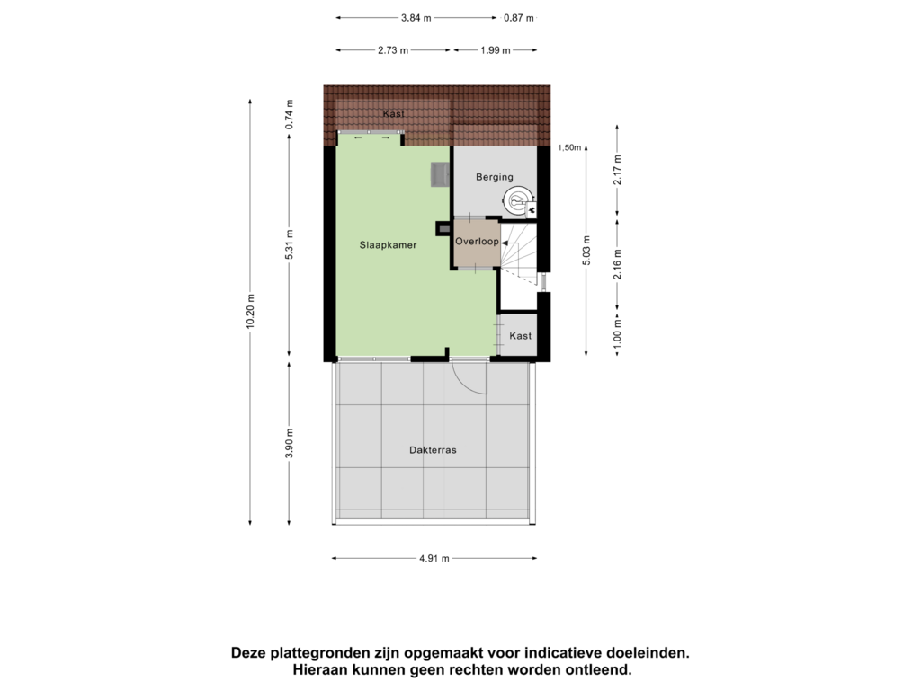 View floorplan of Tweede Verdieping of Pinksterbloemstraat 45