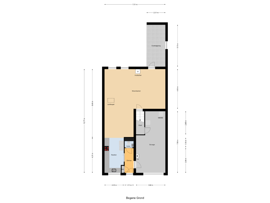 Bekijk plattegrond van Begane Grond van Lange St. Janstraat 58