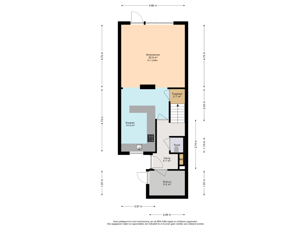 Bekijk plattegrond van Begane grond van Aïdaschouw 57