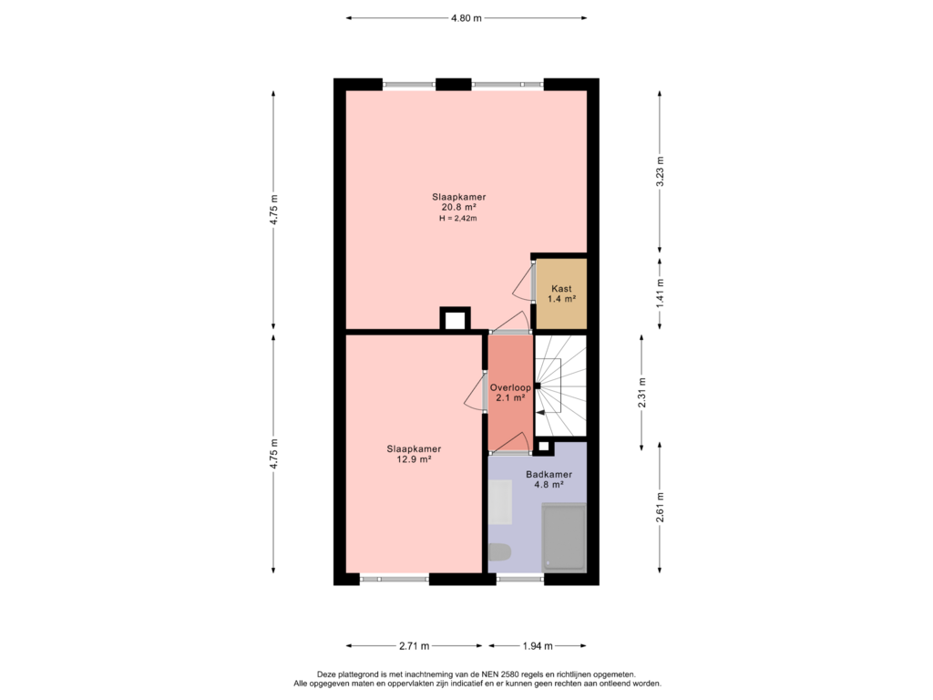 Bekijk plattegrond van 1e verdieping van Aïdaschouw 57