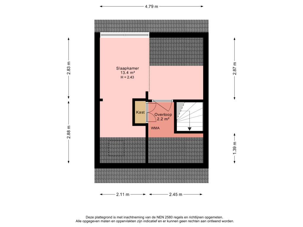 Bekijk plattegrond van 2e verdieping van Aïdaschouw 57