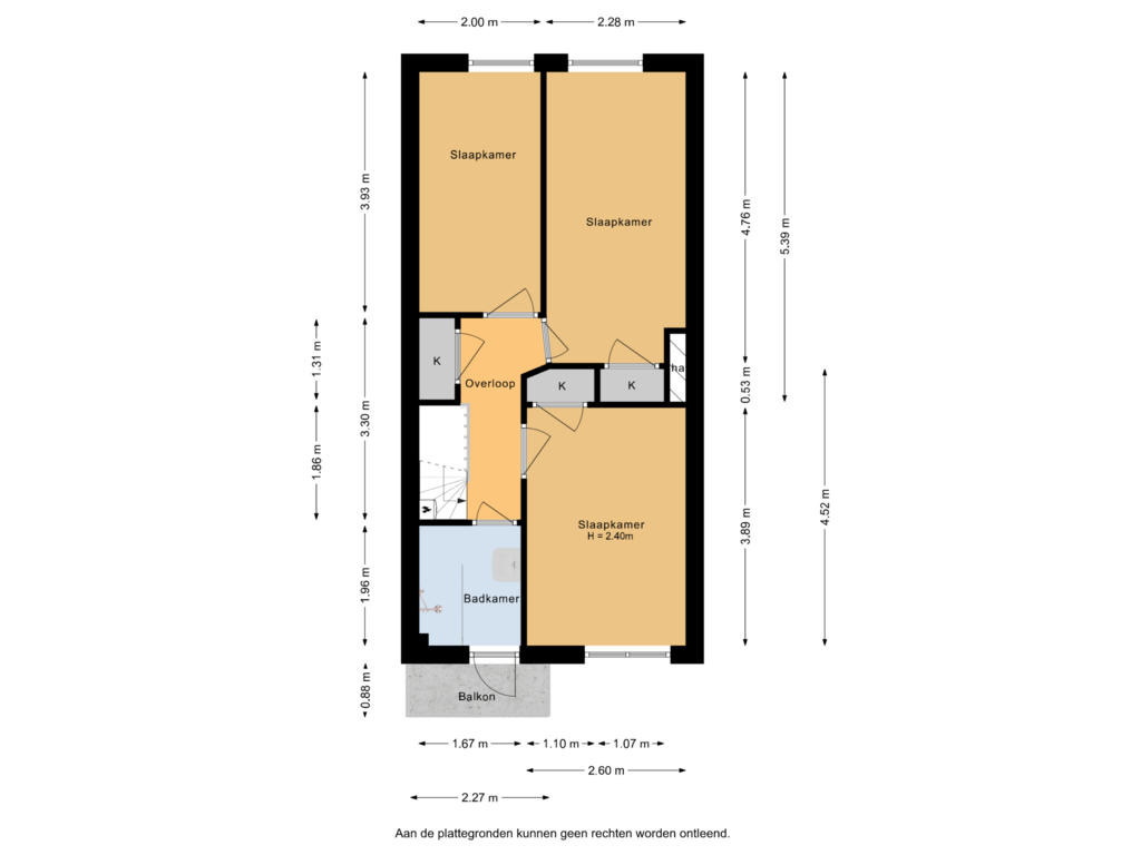 Bekijk plattegrond van 2e Verdieping van Pasqualinilaan 26