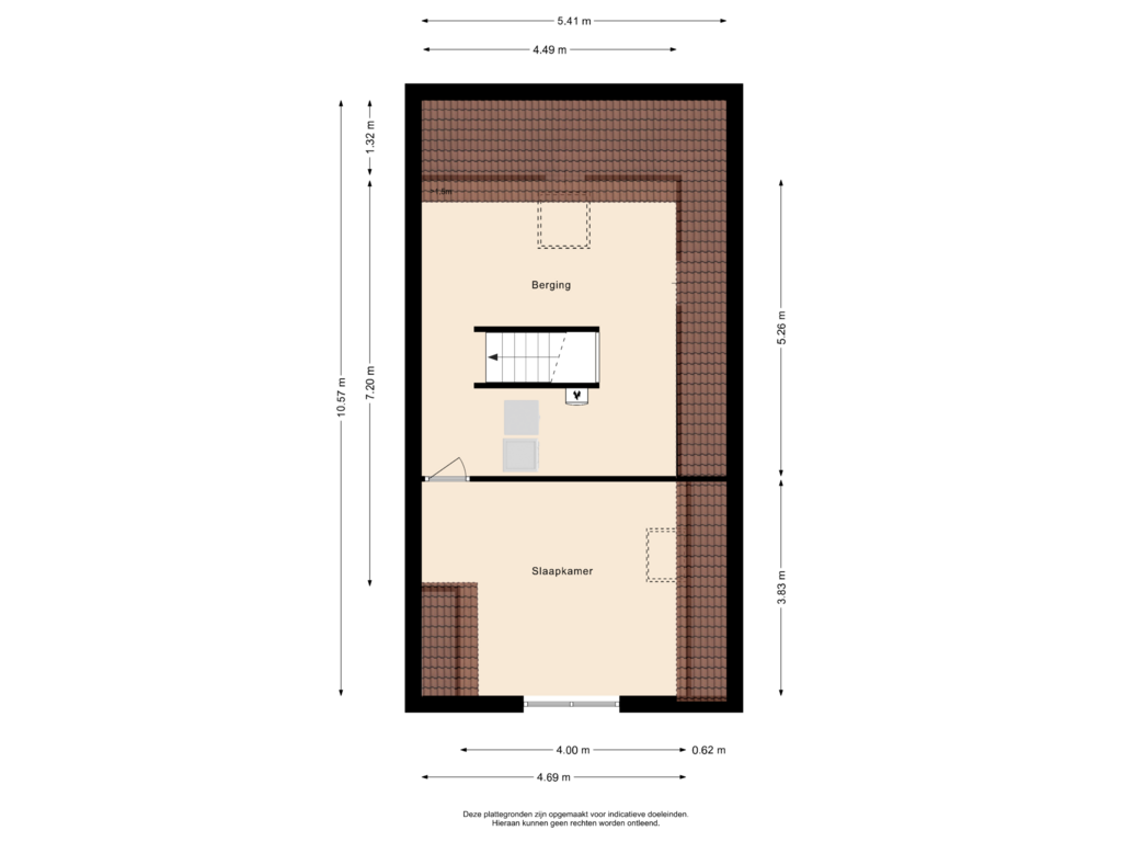 View floorplan of Tweede verdieping of Hoflanderweg 194