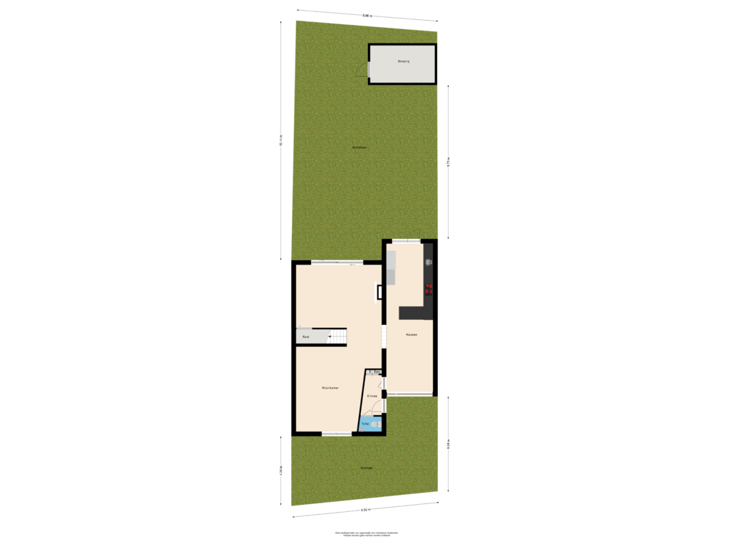 View floorplan of Situatie of Hoflanderweg 194