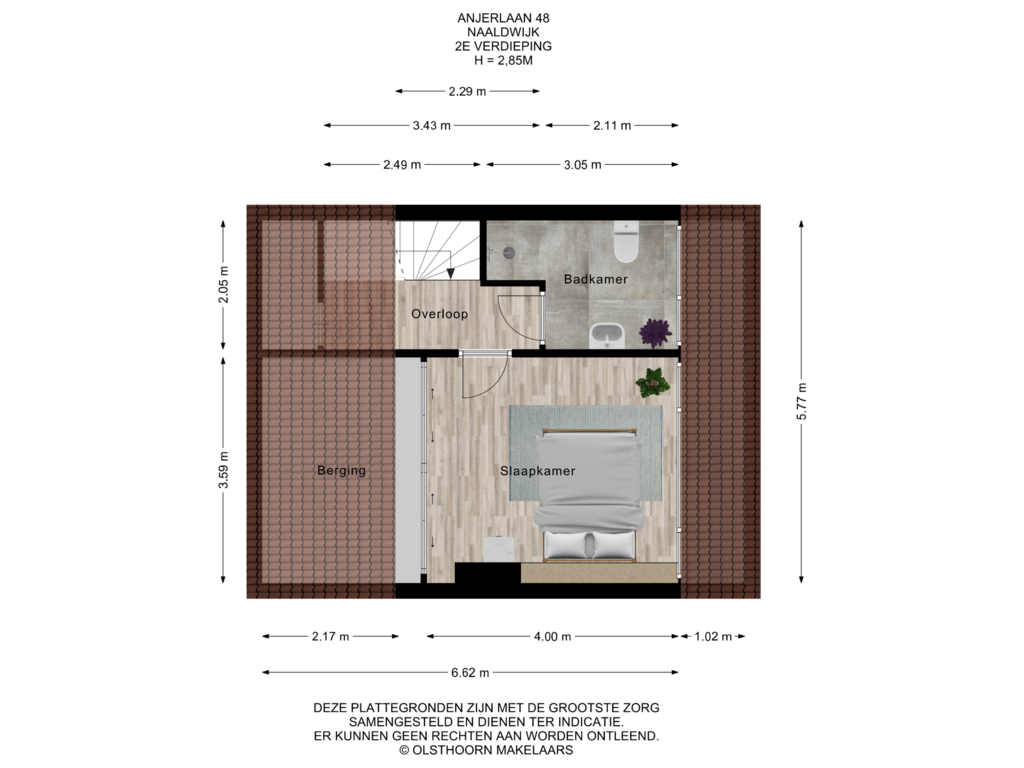 Bekijk plattegrond van 2e Verdieping van Anjerlaan 48