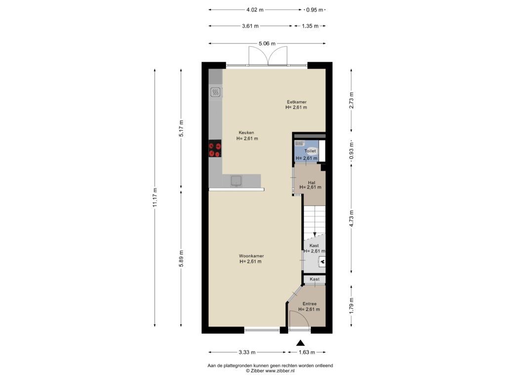 Bekijk plattegrond van Begane grond van Venusstraat 3