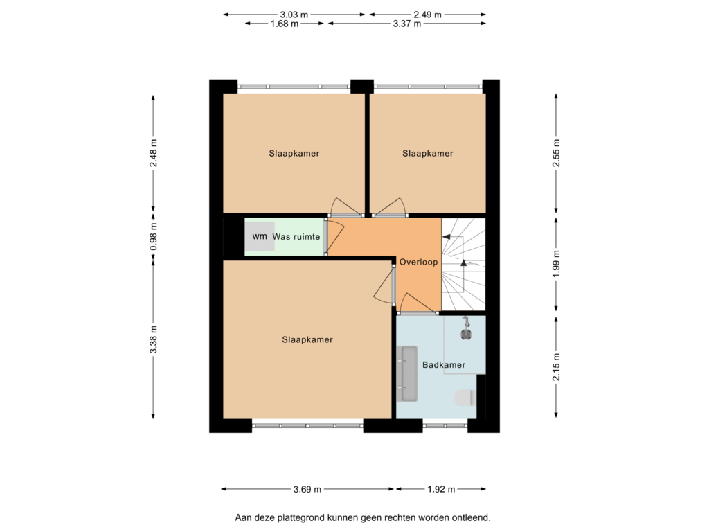 Bekijk plattegrond van Eertse verdieping van Lindestraat 12