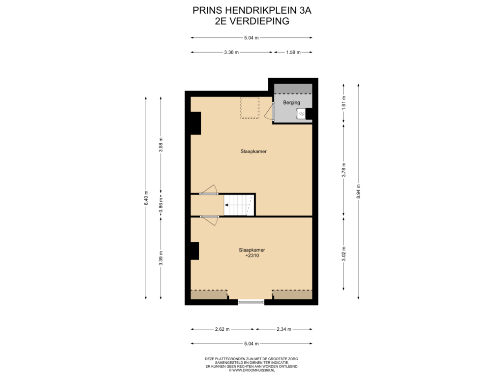 Bekijk plattegrond van 2E Verdieping van Prins Hendrikplein 3-A