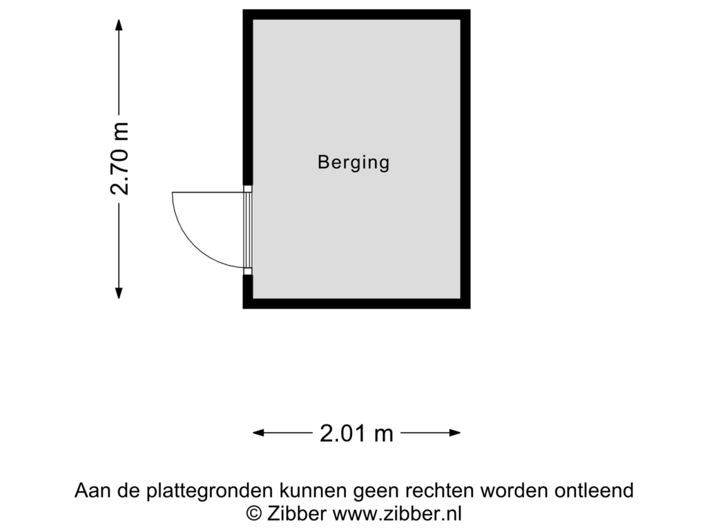 Bekijk plattegrond van Berging van Brederodeweg 4