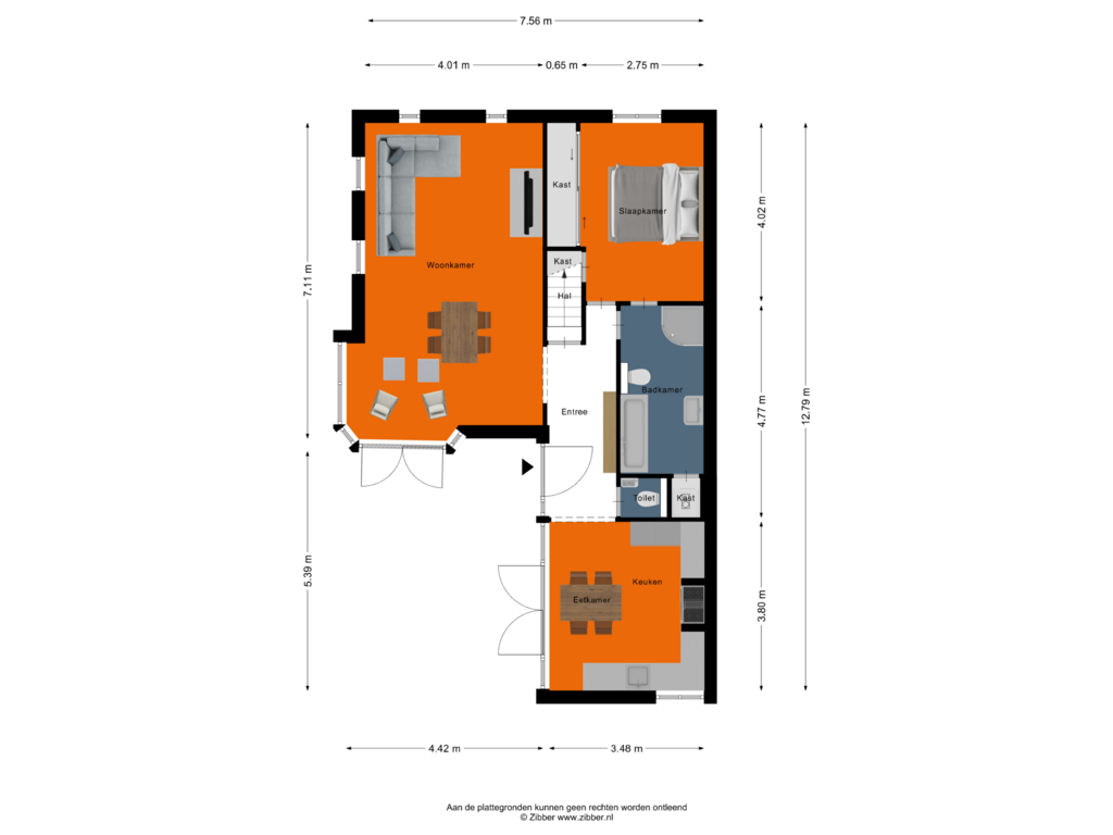 Bekijk plattegrond van Begane Grond van Potdijk 8-D28