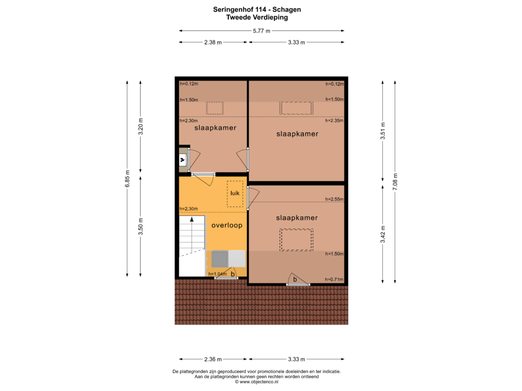 Bekijk plattegrond van TWEEDE VERDIEPING van Seringenhof 114