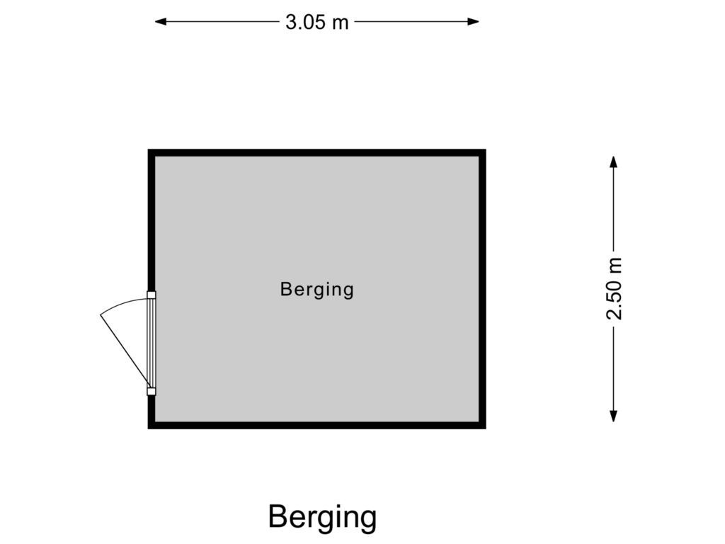 Bekijk plattegrond van Berging van De Wolfstraat 18