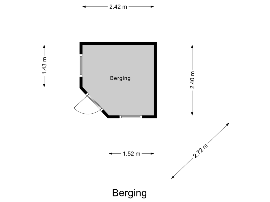 View floorplan of Berging of Stevenshof 28