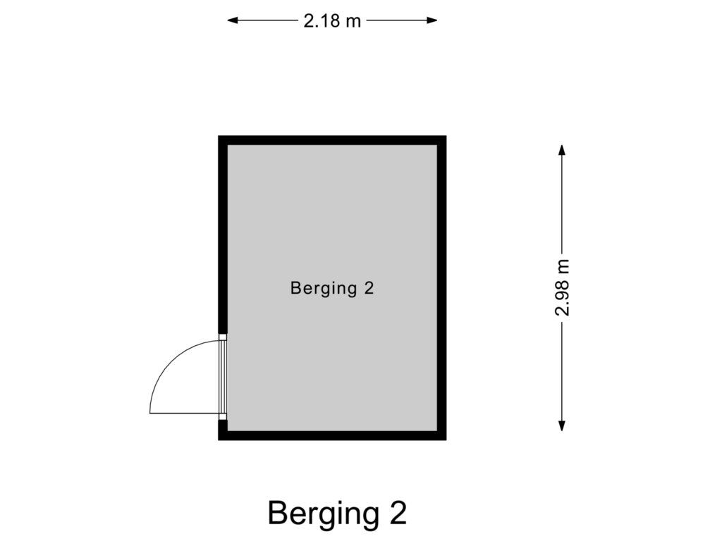 Bekijk plattegrond van Berging 2 van Nieuwe Kerkstraat 10