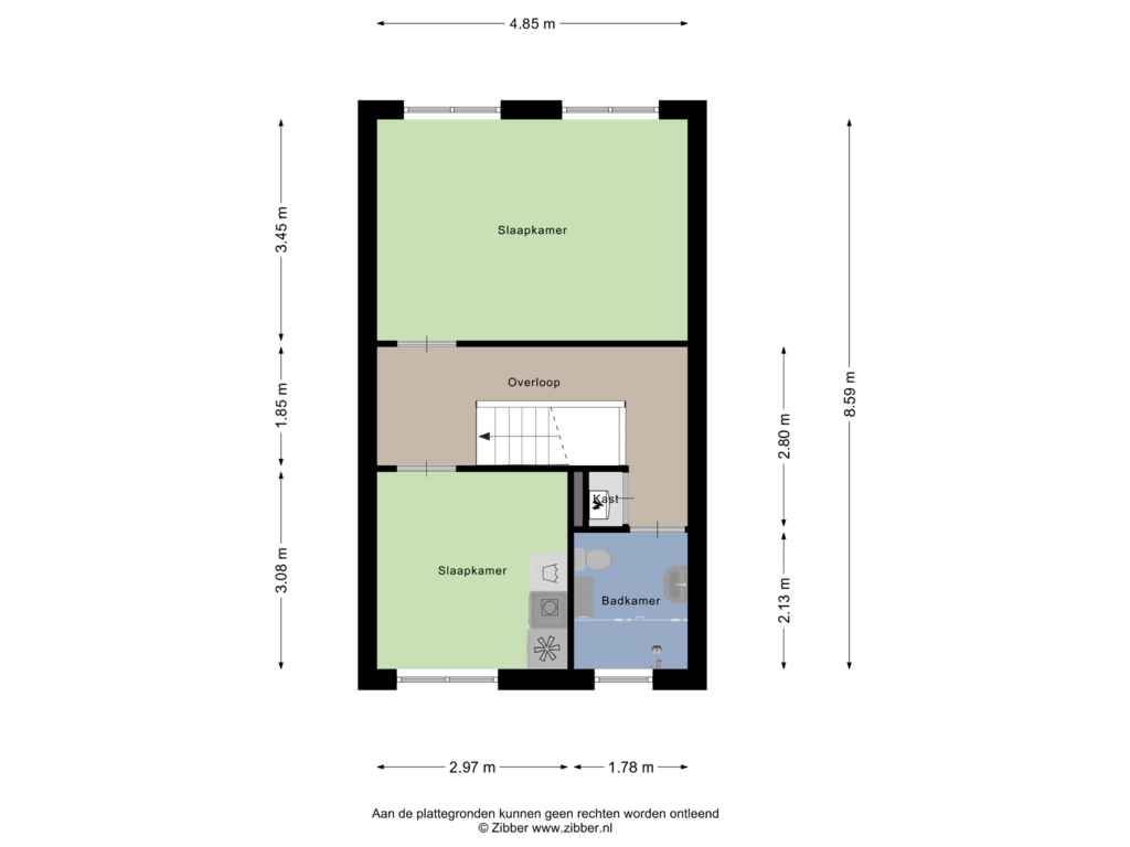 Bekijk plattegrond van Eerste Verdieping van Longkruid 14