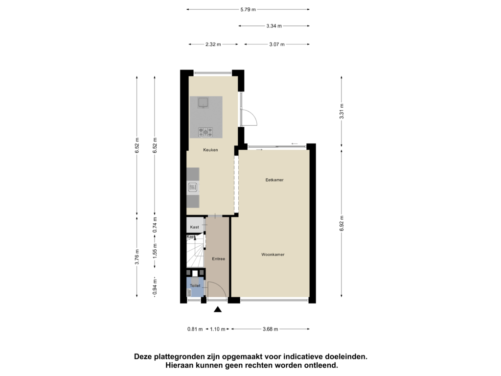 View floorplan of Begane grond of Rassegemstraat 4