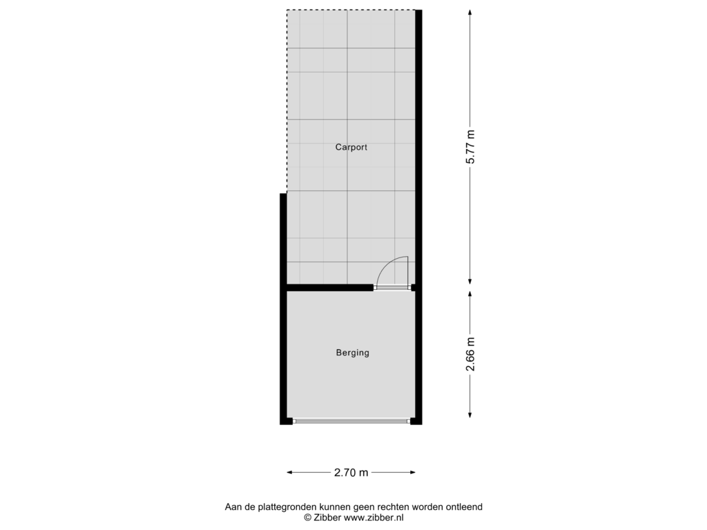 View floorplan of Carport of J.W. Racerstraat 63