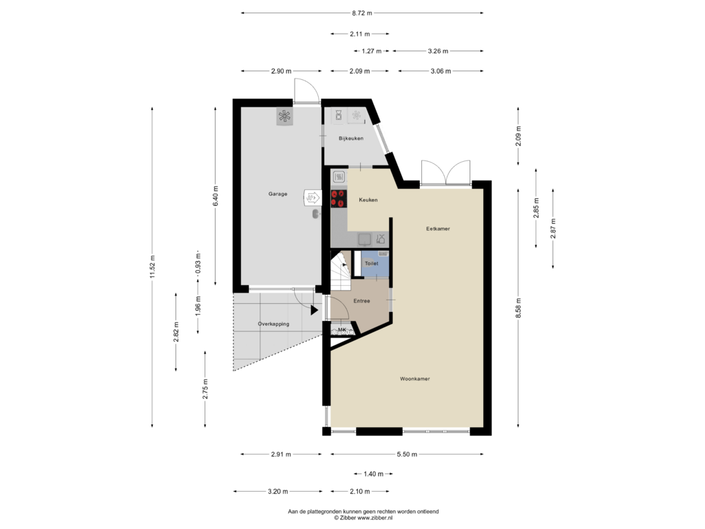 Bekijk plattegrond van Begane Grond van Schijfweg-Zuid 52