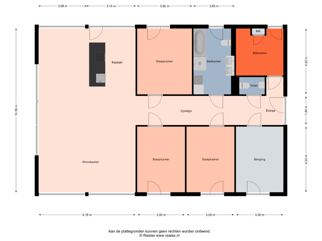 View floorplan of Begane grond of Bentelosestraat 32