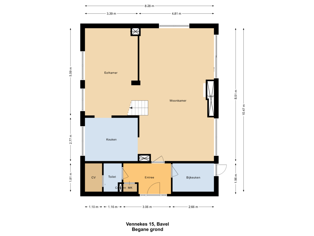 View floorplan of Begane grond of Vennekes 15