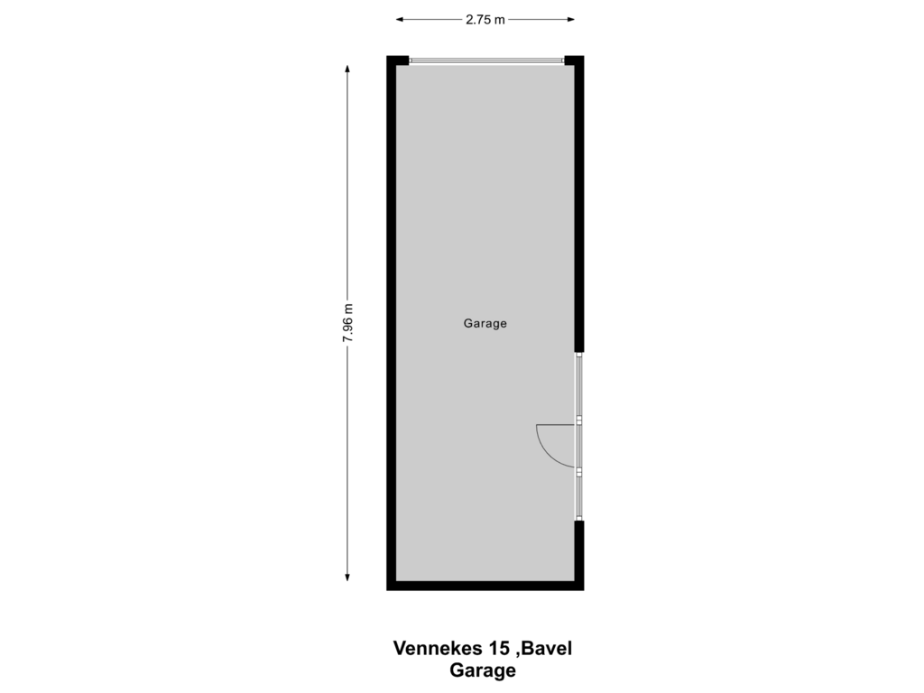 View floorplan of Garage of Vennekes 15