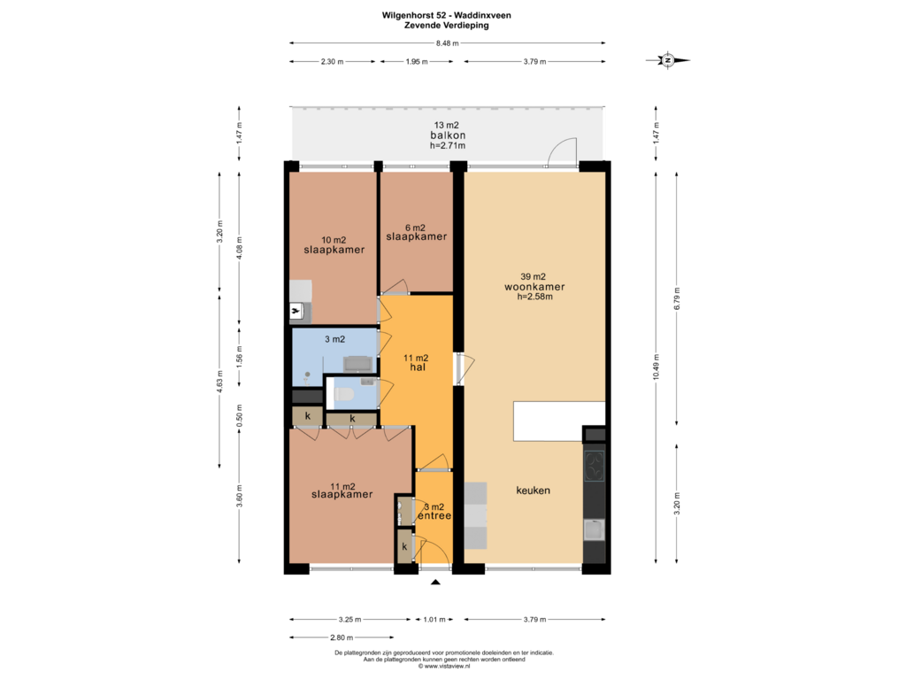 View floorplan of ZEVENDE VERDIEPING of Wilgenhorst 52