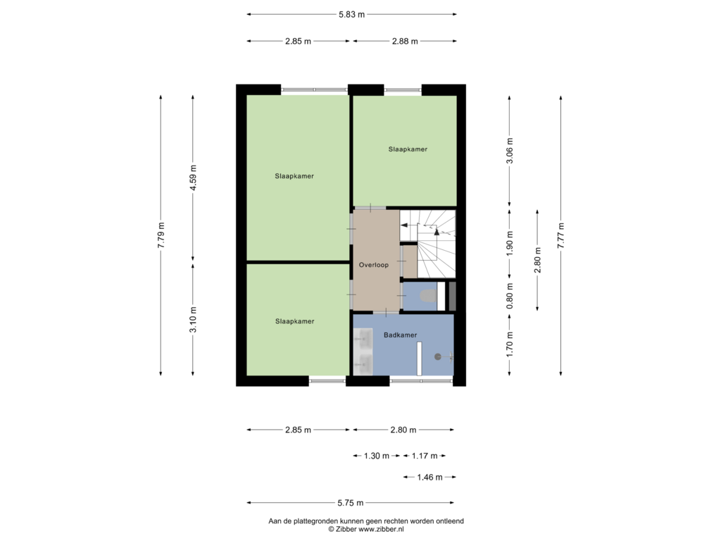 Bekijk plattegrond van Eerste Verdieping van Salland 237