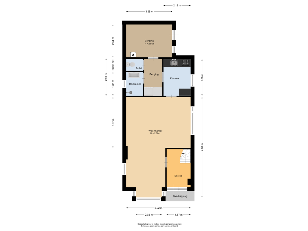 Bekijk plattegrond van Begane grond van Unikenstraat 11