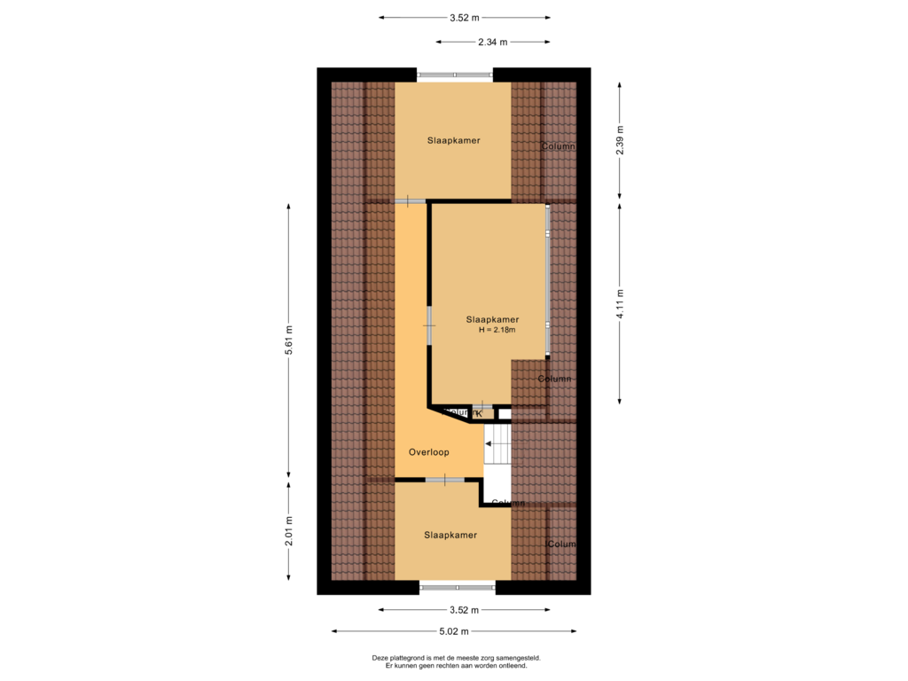 Bekijk plattegrond van Eerste verdieping van Unikenstraat 11