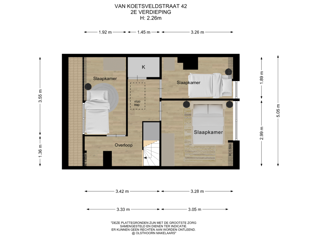 Bekijk plattegrond van 2e verdieping van Van Koetsveldstraat 42