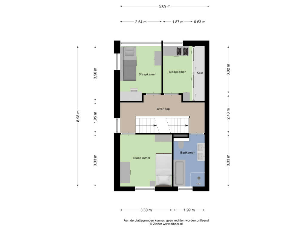 Bekijk plattegrond van Eerste Verdieping van Steenbeltweg 43