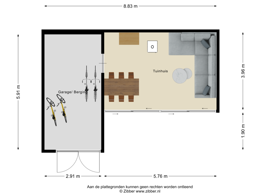 Bekijk plattegrond van Garage van Steenbeltweg 43