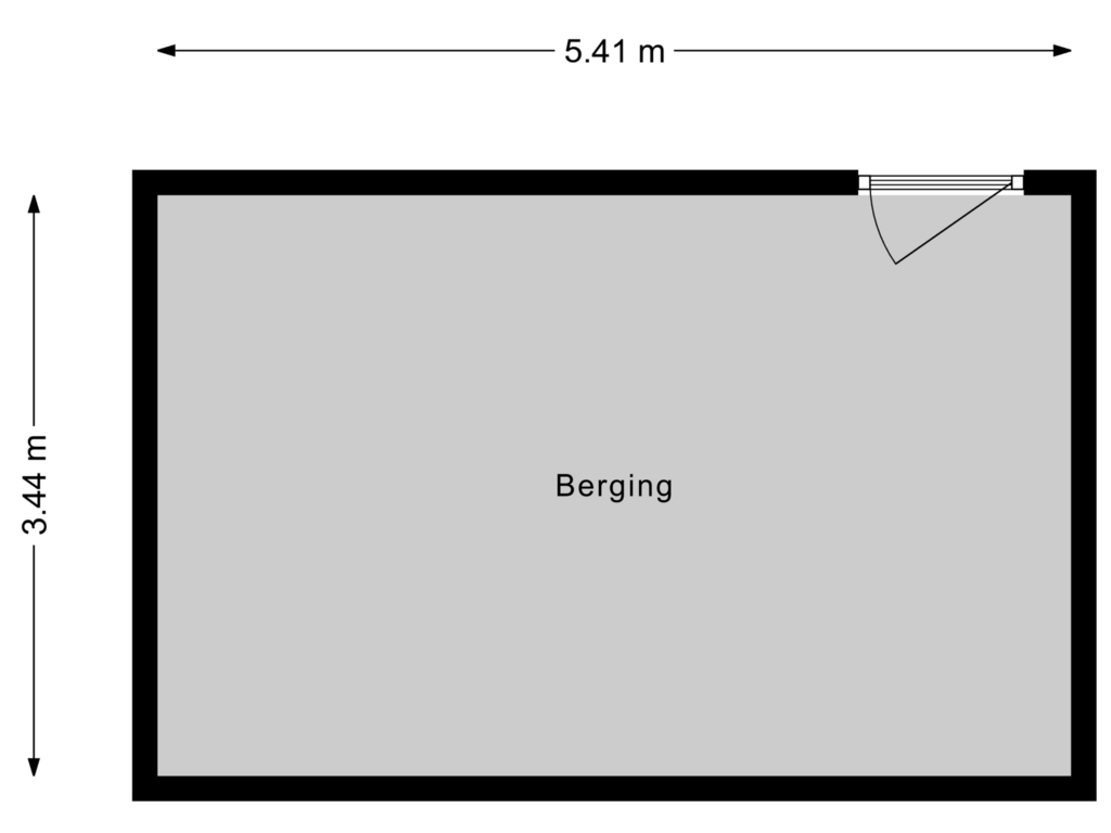 Bekijk plattegrond van Berging van Herman Gorterstraat 3-B