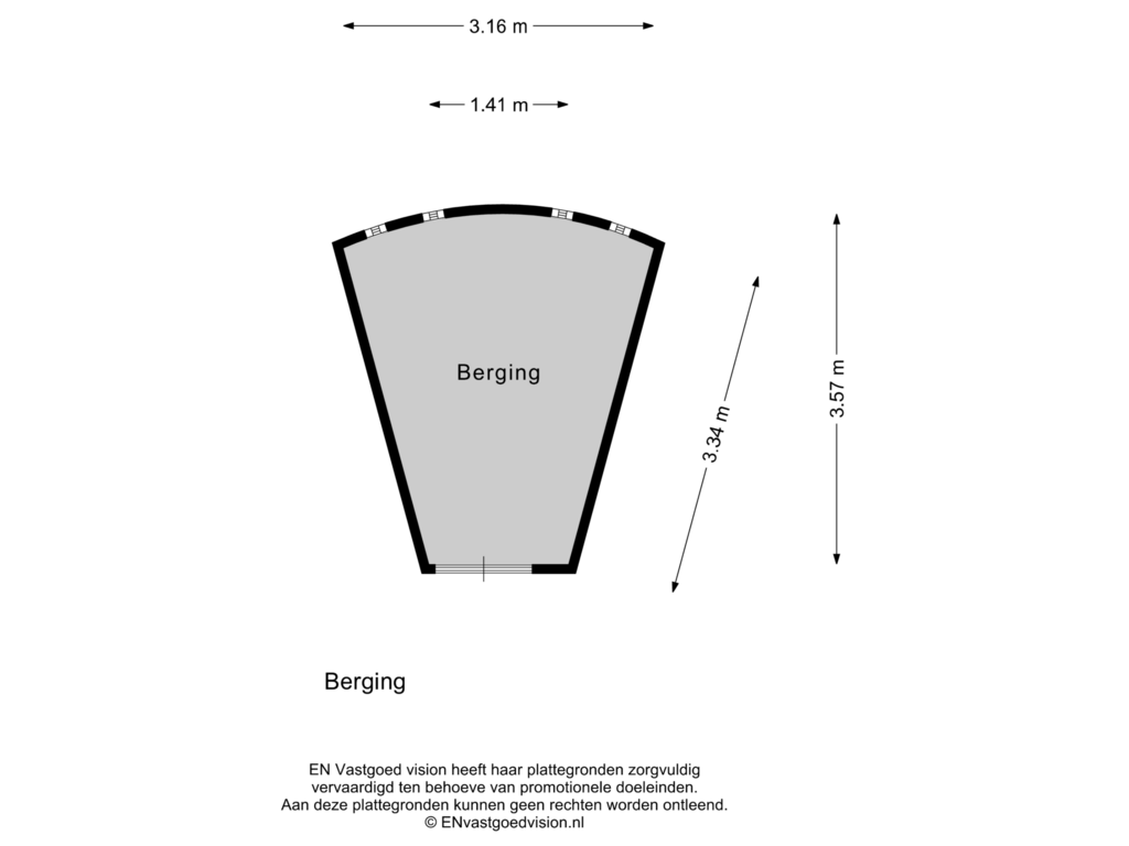 Bekijk plattegrond van Berging van Vijverlaan 12