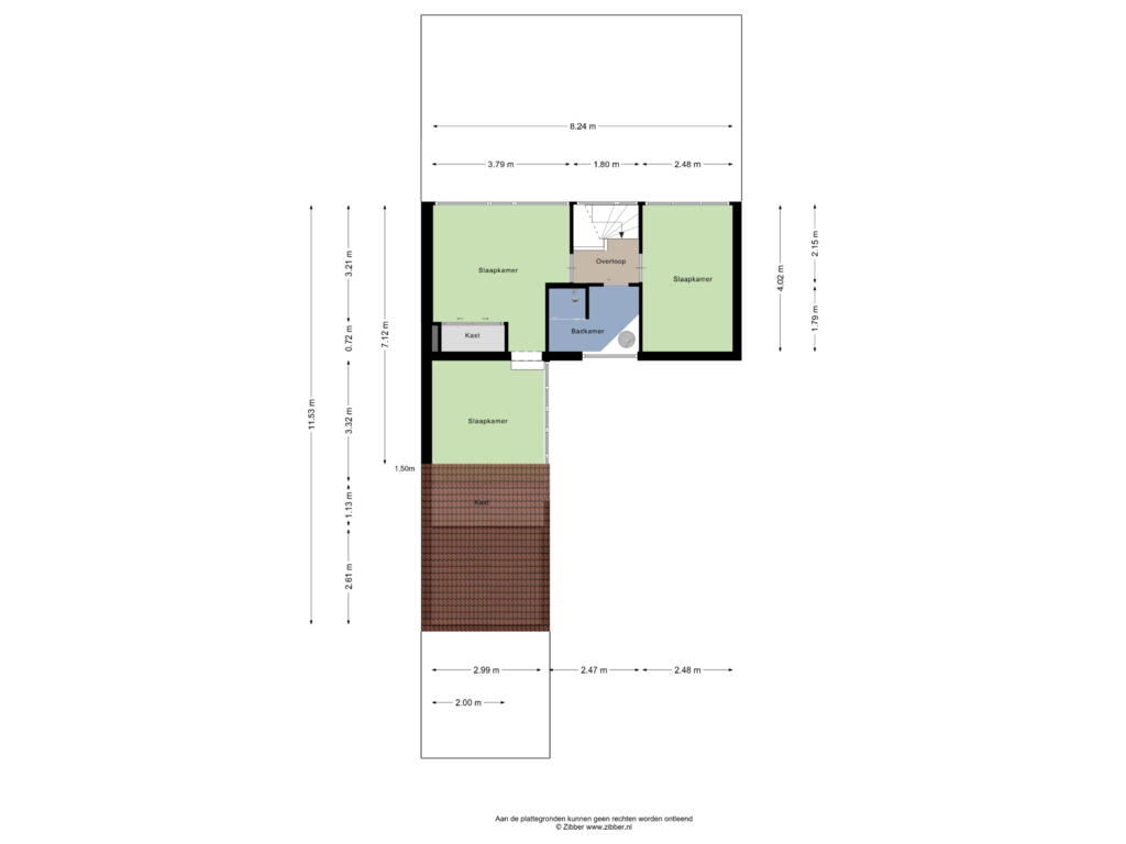 Bekijk plattegrond van Eerste verdieping van De Vallei 124