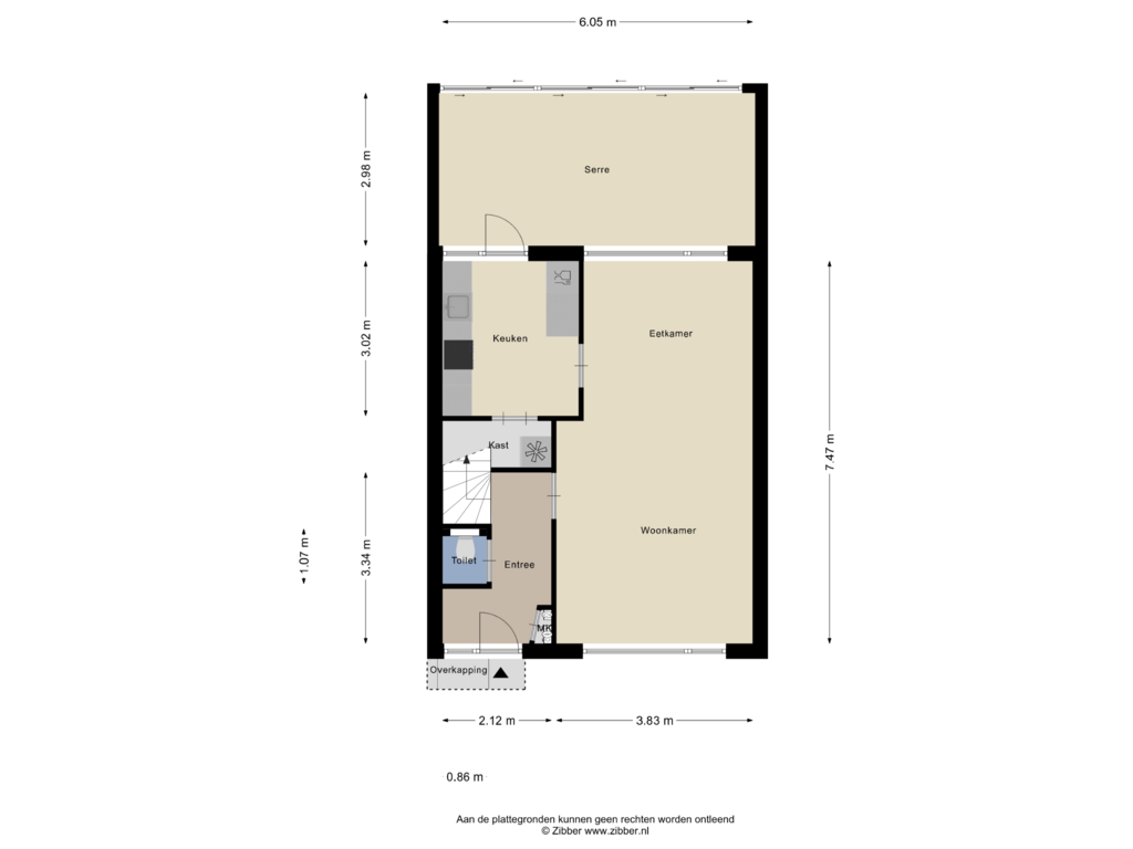 View floorplan of Begane Grond of Saxofoonstraat 134