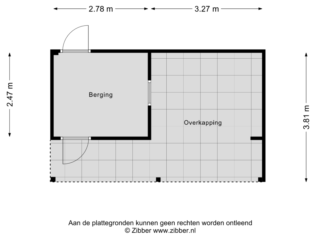 View floorplan of Berging of Saxofoonstraat 134