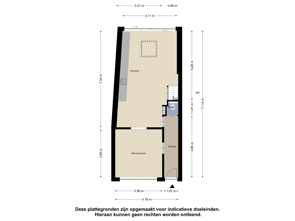 View floorplan of Begane grond of Koningsstraat 122