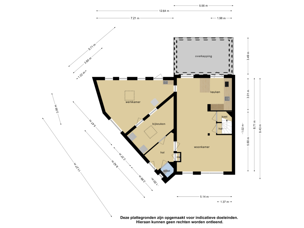 Bekijk plattegrond van begane grond van Ketelberg 15