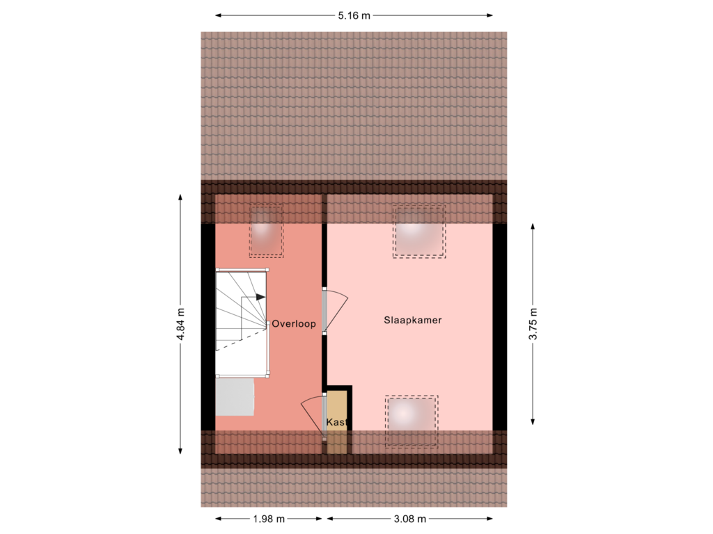 Bekijk plattegrond van Tweede verdieping van Mari Andriessenrade 106