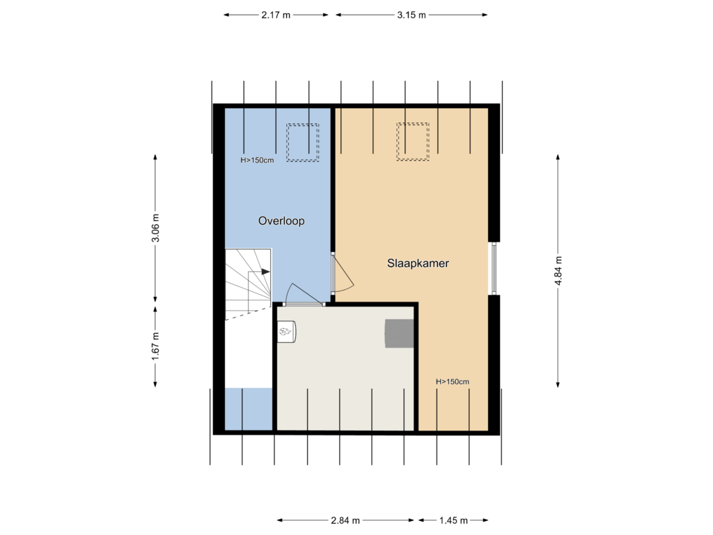 Bekijk plattegrond van 2e Verdieping van De Landerijen 41