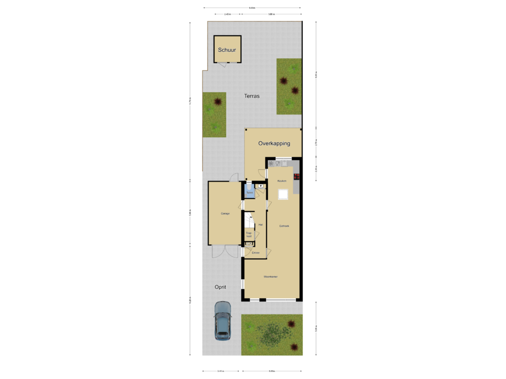 Bekijk plattegrond van Perceeloverzicht van Van Rooijenstraat 5