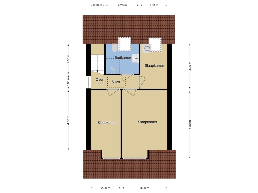 Bekijk plattegrond van 1e verdieping van Van Rooijenstraat 5