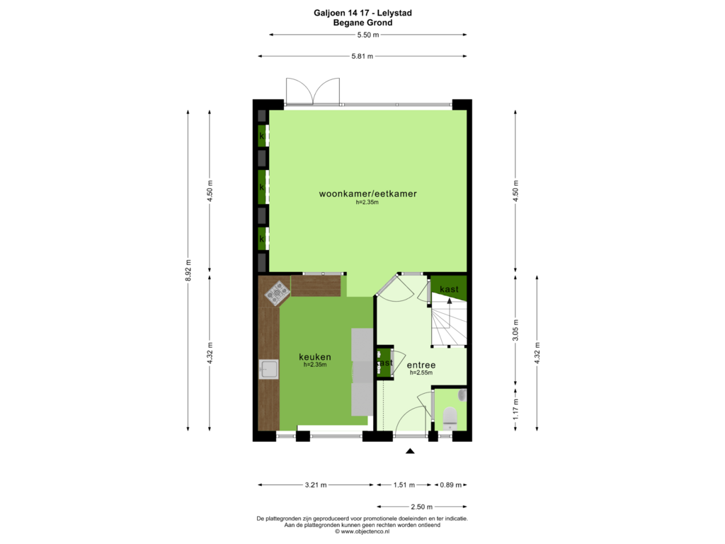 Bekijk plattegrond van BEGANE GROND van Galjoen 14 17