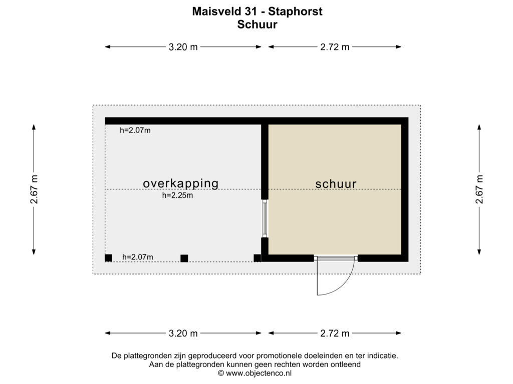 View floorplan of SCHUUR of Maïsveld 31