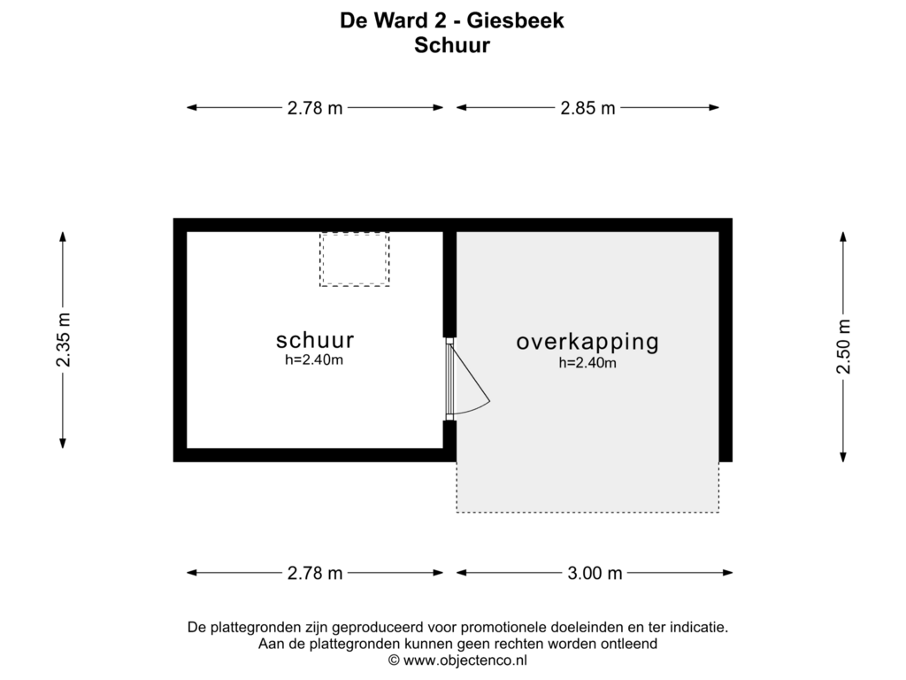 Bekijk plattegrond van SCHUUR van De Ward 2