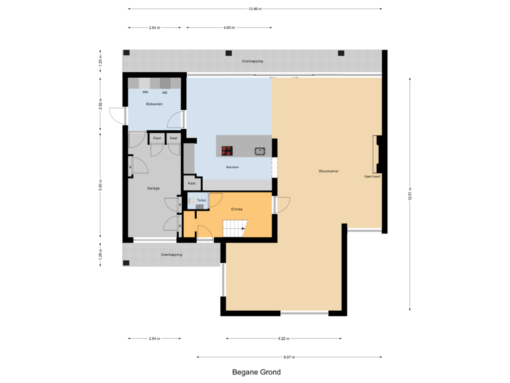 View floorplan of Begane Grond of Brahmsstraat 6