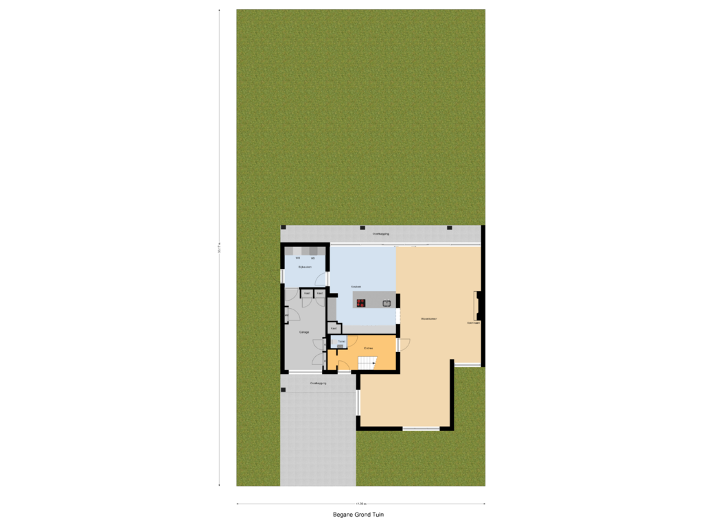 View floorplan of Begane Grond Tuin of Brahmsstraat 6