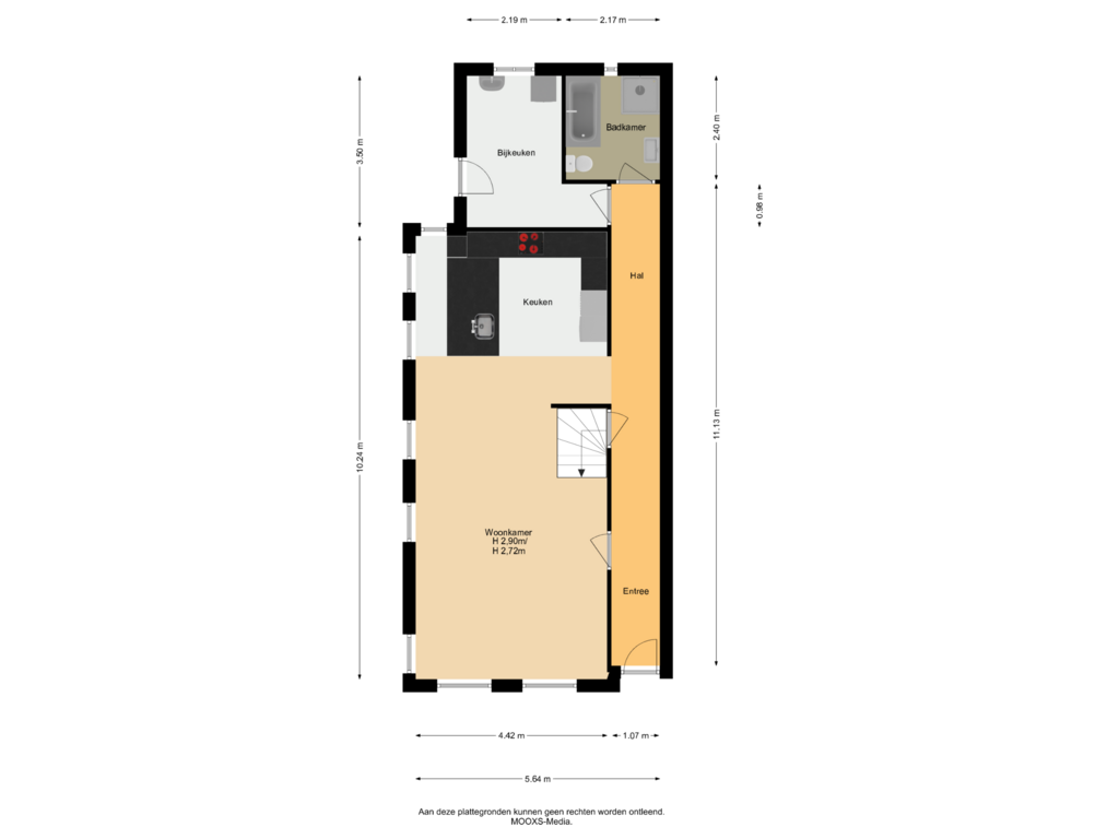 Bekijk plattegrond van Begane Grond van Wilhelminastraat 8