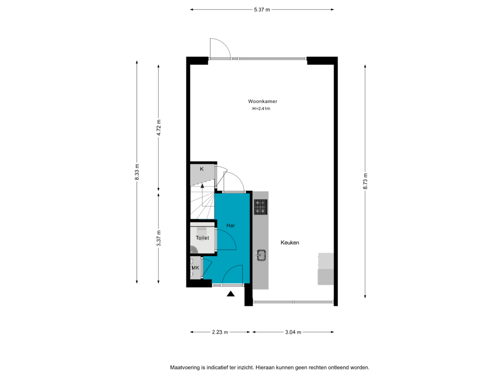 Bekijk plattegrond van Begane grond van Flipje's Erf 54